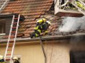 Feuer 3 Reihenhaus komplett ausgebrannt Koeln Poll Auf der Bitzen P370
